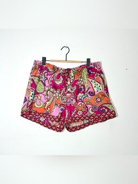 Vera Bradley Paisley Floral Pink Pajama Lounge Shorts XL